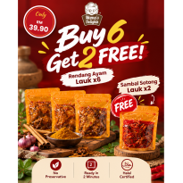 [COMBO PROMO LAUK SET] Buy 6 Ayam Rendang Lauk, Get 2 FREE Sambal Sotong Lauk